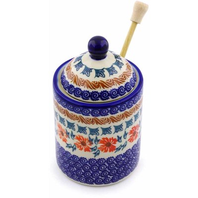 Honey Jar with Dipper in pattern D181