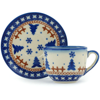 Espresso Cup with Saucer in pattern D100